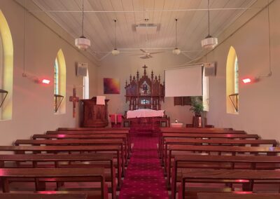 Gnadenfrei Lutheran Church with Heliosa 11 Short wave infrared heaters